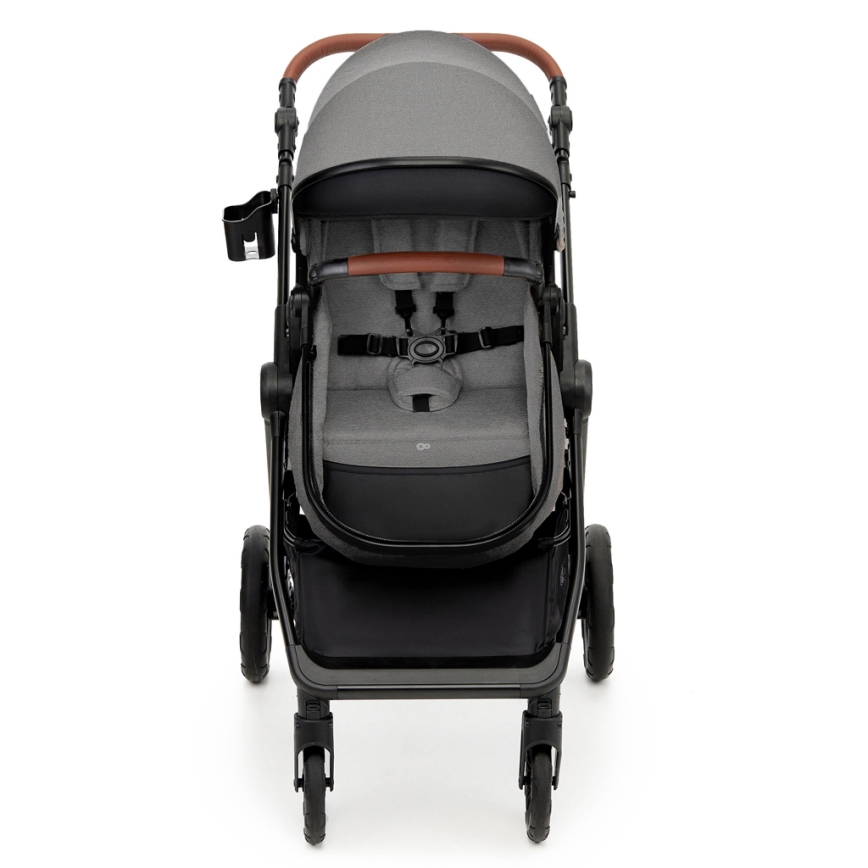 KINDERKRAFT - Wózek wielofunkcyjny 3w1 ESME Moonlight grey + fotelik samochodowy MINK PRO