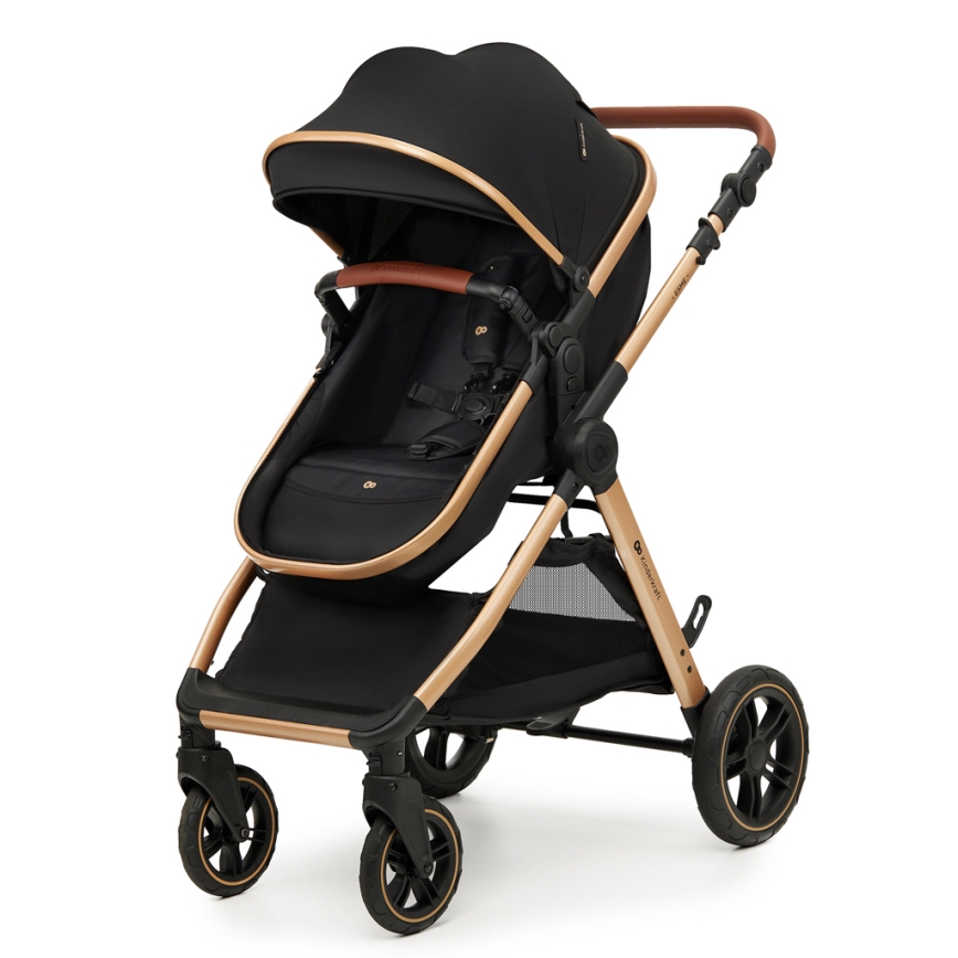 KINDERKRAFT - Wózek wielofunkcyjny 3w1 ESME Pure black + fotelik samochodowy MINK PRO