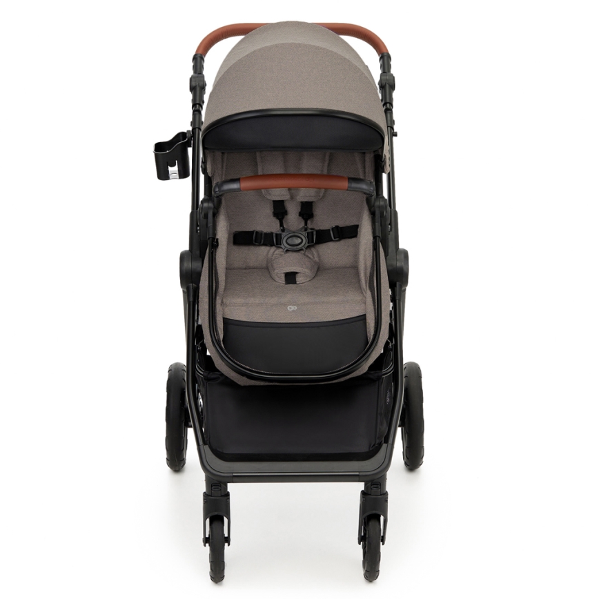 KINDERKRAFT - Wózek wielofunkcyjny 3w1 ESME Sand beige + fotelik samochodowy MINK PRO