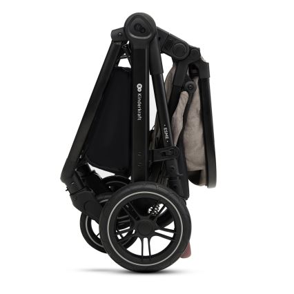 KINDERKRAFT - Wózek wielofunkcyjny 3w1 ESME Sand beige + fotelik samochodowy MINK PRO