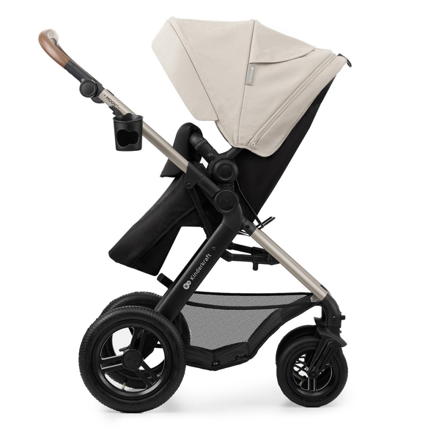 KINDERKRAFT - Wózek wielofunkcyjny 3w1 MOOV 2 AIR Moonlight grey + fotelik samochodowy MINK PRO