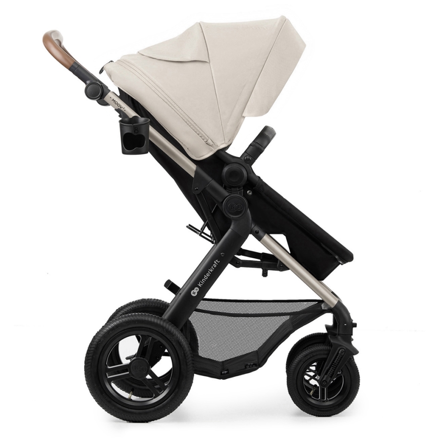 KINDERKRAFT - Wózek wielofunkcyjny 3w1 MOOV 2 AIR Moonlight grey + fotelik samochodowy MINK PRO