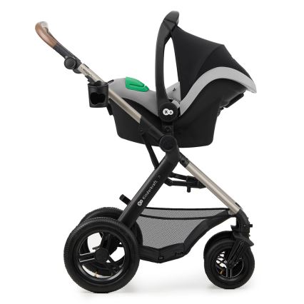KINDERKRAFT - Wózek wielofunkcyjny 3w1 MOOV 2 AIR Moonlight grey + fotelik samochodowy MINK PRO