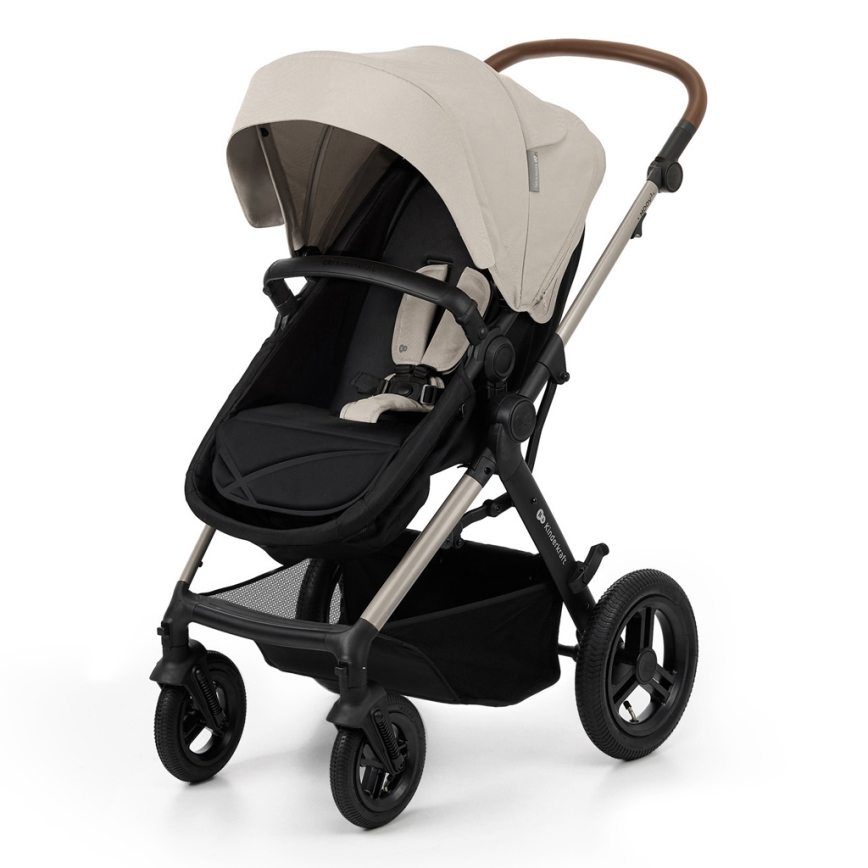KINDERKRAFT - Wózek wielofunkcyjny 3w1 MOOV 2 AIR Moonlight grey + fotelik samochodowy MINK PRO