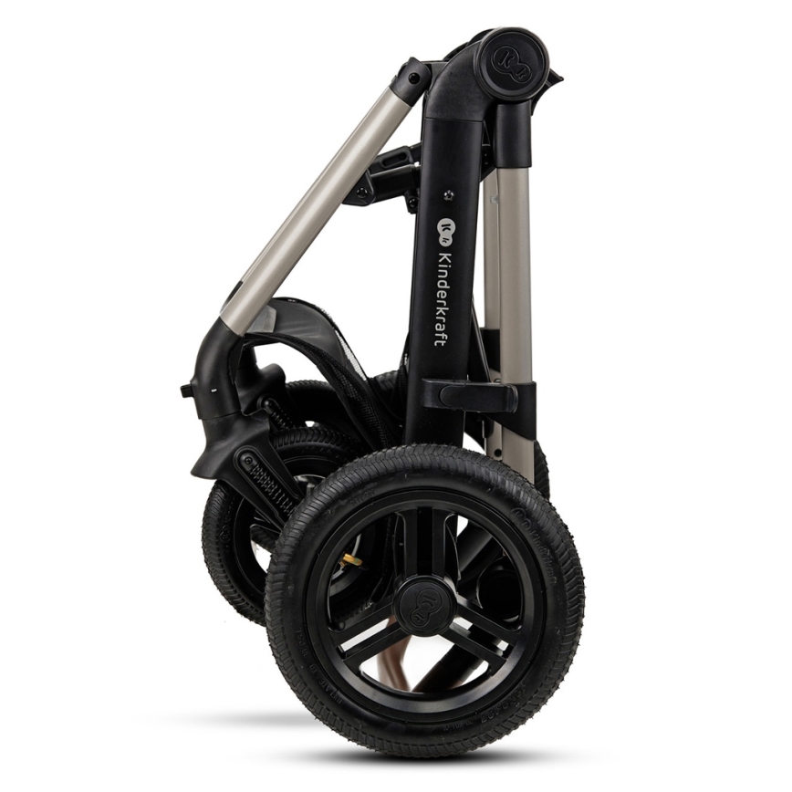 KINDERKRAFT - Wózek wielofunkcyjny 3w1 MOOV 2 AIR Moonlight grey + fotelik samochodowy MINK PRO