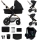 KINDERKRAFT - Wózek wielofunkcyjny 3w1 MOOV 2 AIR Pure black + fotelik samochodowy MINK PRO