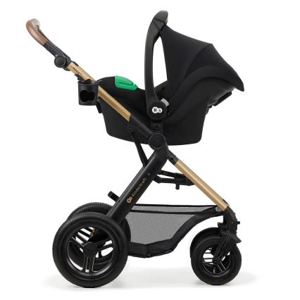 KINDERKRAFT - Wózek wielofunkcyjny 3w1 MOOV 2 AIR Pure black + fotelik samochodowy MINK PRO