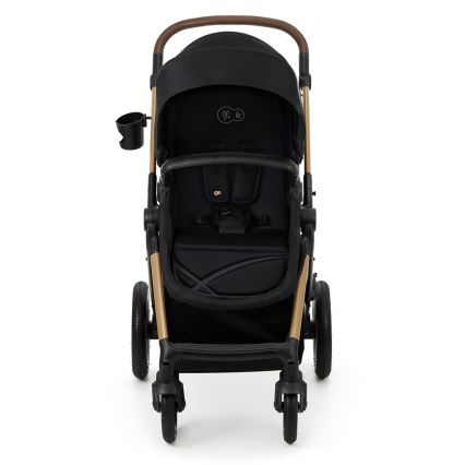 KINDERKRAFT - Wózek wielofunkcyjny 3w1 MOOV 2 AIR Pure black + fotelik samochodowy MINK PRO