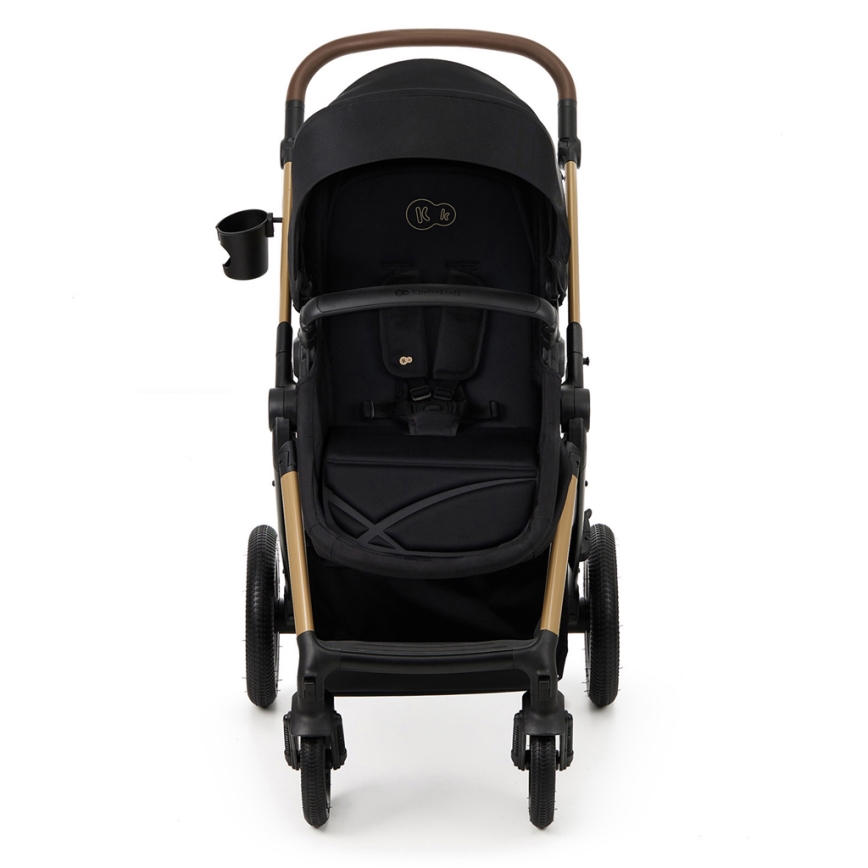 KINDERKRAFT - Wózek wielofunkcyjny 3w1 MOOV 2 AIR Pure black + fotelik samochodowy MINK PRO
