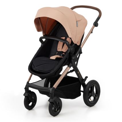 KINDERKRAFT - Wózek wielofunkcyjny 3w1 MOOV 2 AIR Sand beige + fotelik samochodowy MINK PRO