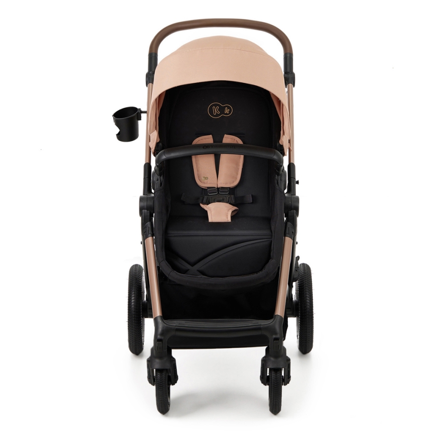 KINDERKRAFT - Wózek wielofunkcyjny 3w1 MOOV 2 AIR Sand beige + fotelik samochodowy MINK PRO