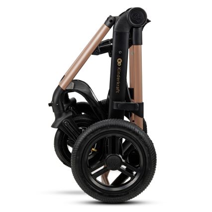 KINDERKRAFT - Wózek wielofunkcyjny 3w1 MOOV 2 AIR Sand beige + fotelik samochodowy MINK PRO