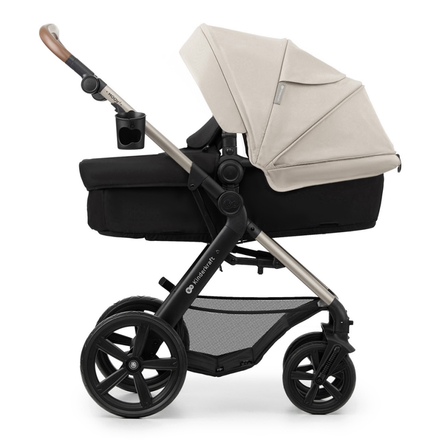 KINDERKRAFT - Wózek wielofunkcyjny 3w1 MOOV 2 Moonlight grey + fotelik samochodowy MINK PRO