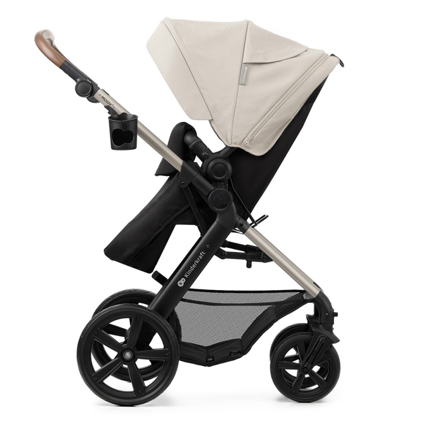 KINDERKRAFT - Wózek wielofunkcyjny 3w1 MOOV 2 Moonlight grey + fotelik samochodowy MINK PRO