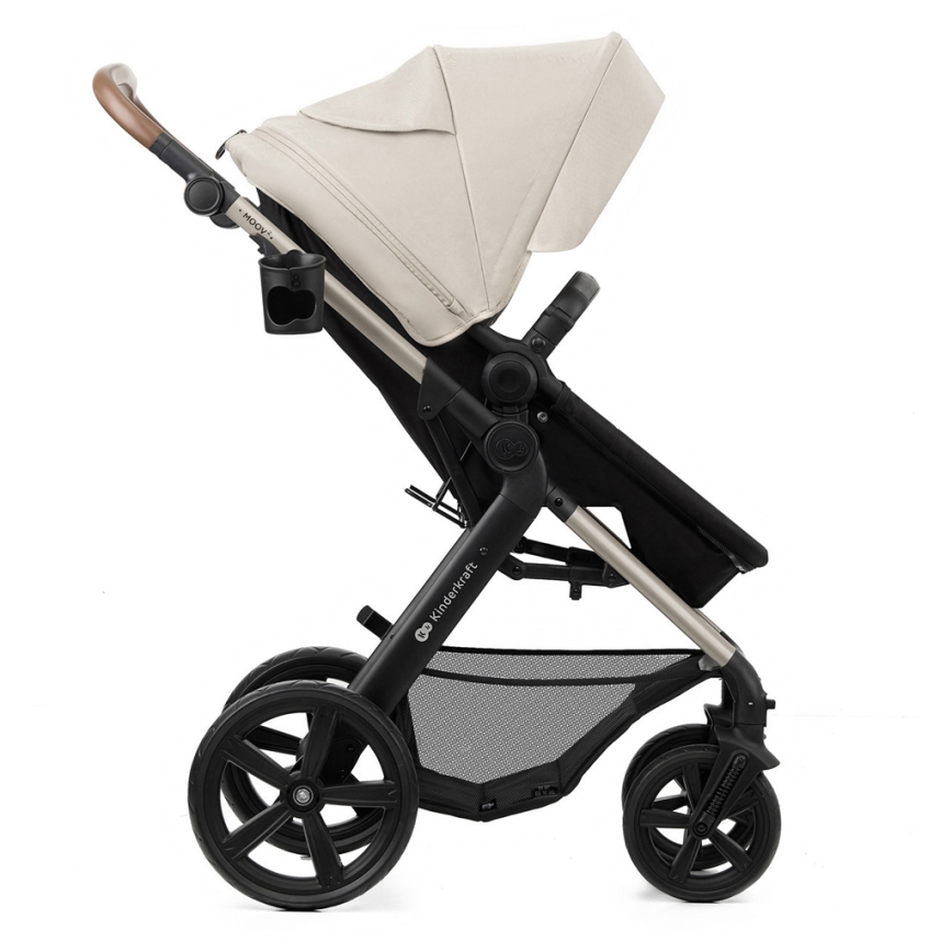 KINDERKRAFT - Wózek wielofunkcyjny 3w1 MOOV 2 Moonlight grey + fotelik samochodowy MINK PRO