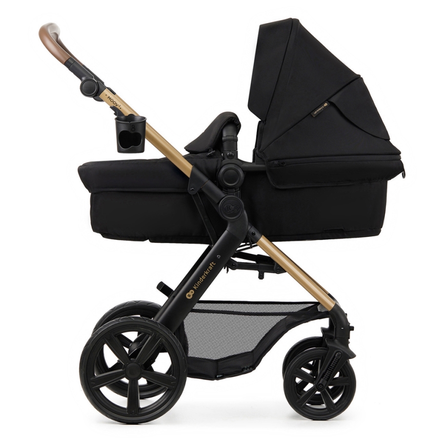 KINDERKRAFT - Wózek wielofunkcyjny 3w1 MOOV 2 Pure black + fotelik samochodowy MINK PRO