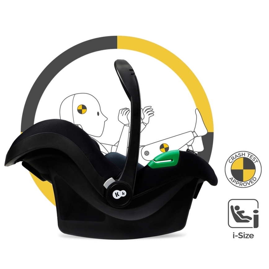 KINDERKRAFT - Wózek wielofunkcyjny 3w1 MOOV 2 Pure black + fotelik samochodowy MINK PRO