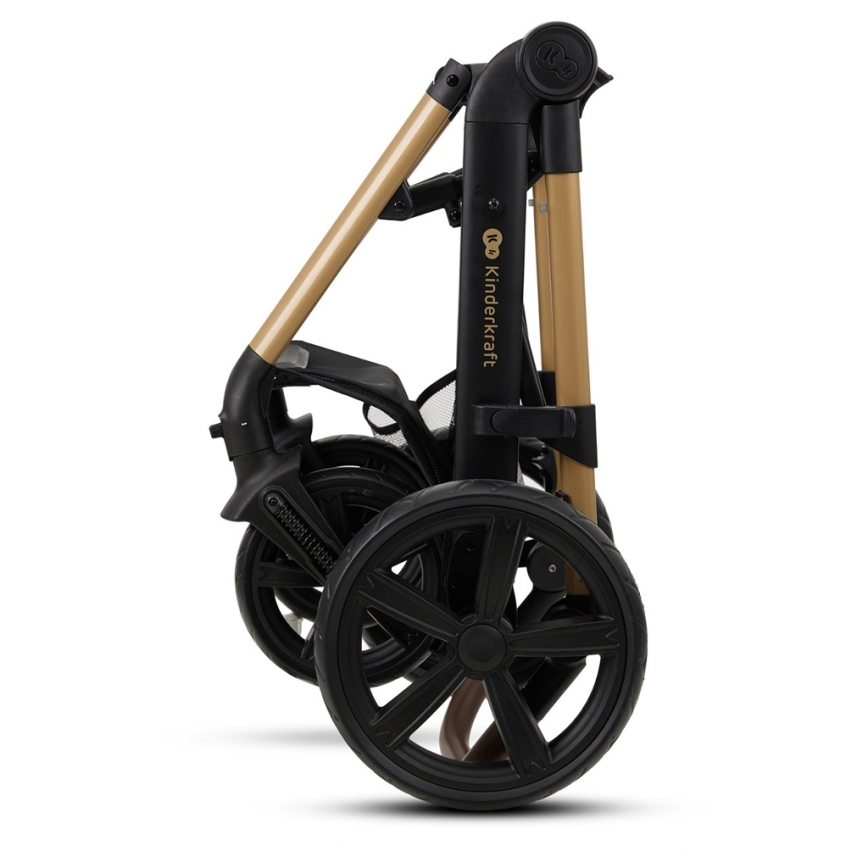 KINDERKRAFT - Wózek wielofunkcyjny 3w1 MOOV 2 Pure black + fotelik samochodowy MINK PRO