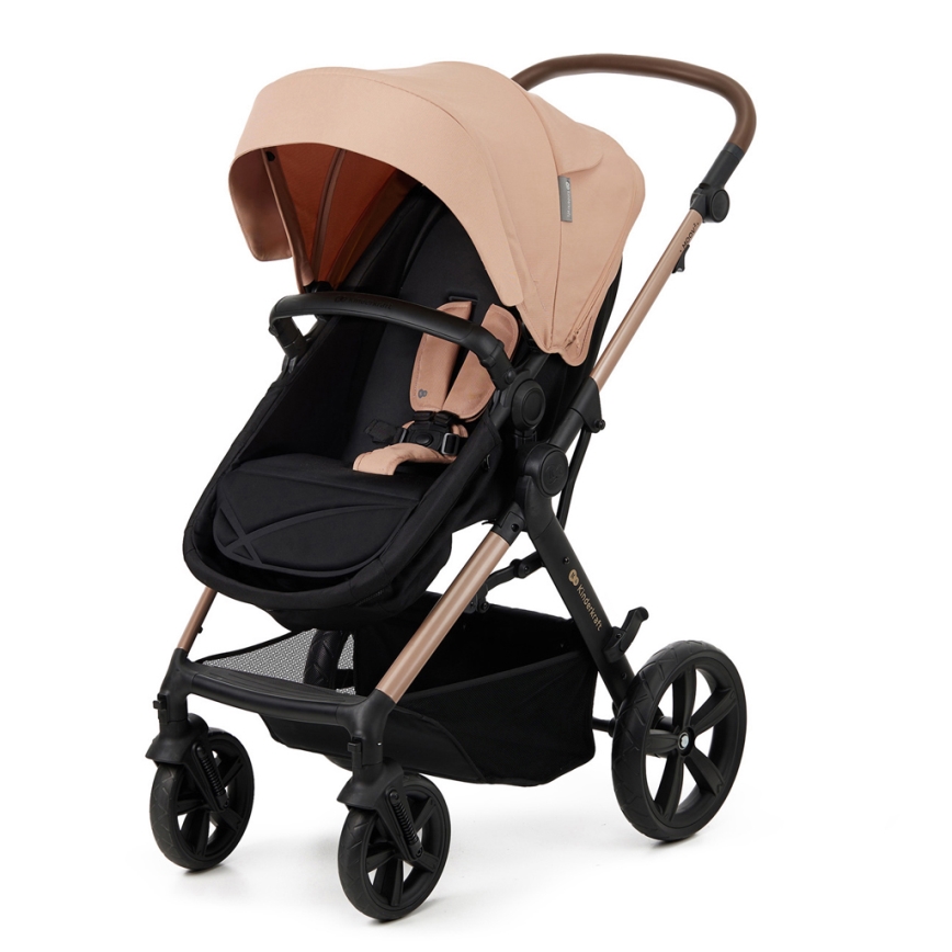 KINDERKRAFT - Wózek wielofunkcyjny 3w1 MOOV 2 Sand beige + fotelik samochodowy MINK PRO