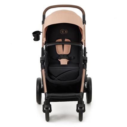 KINDERKRAFT - Wózek wielofunkcyjny 3w1 MOOV 2 Sand beige + fotelik samochodowy MINK PRO