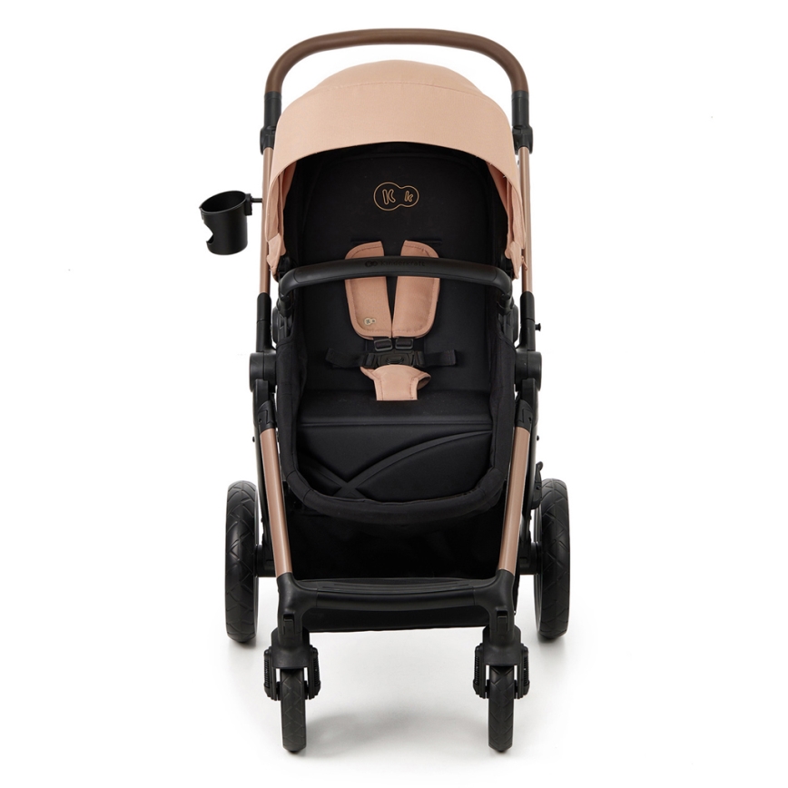 KINDERKRAFT - Wózek wielofunkcyjny 3w1 MOOV 2 Sand beige + fotelik samochodowy MINK PRO