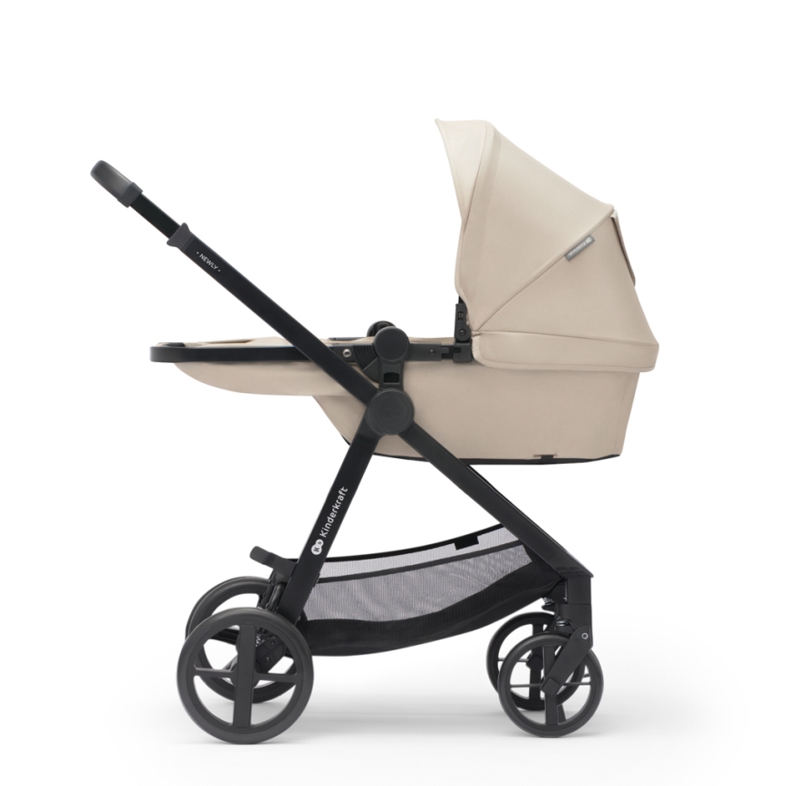 KINDERKRAFT - Wózek wielofunkcyjny 3w1 NEWLY Sand beige + fotelik samochodowy MINK PRO