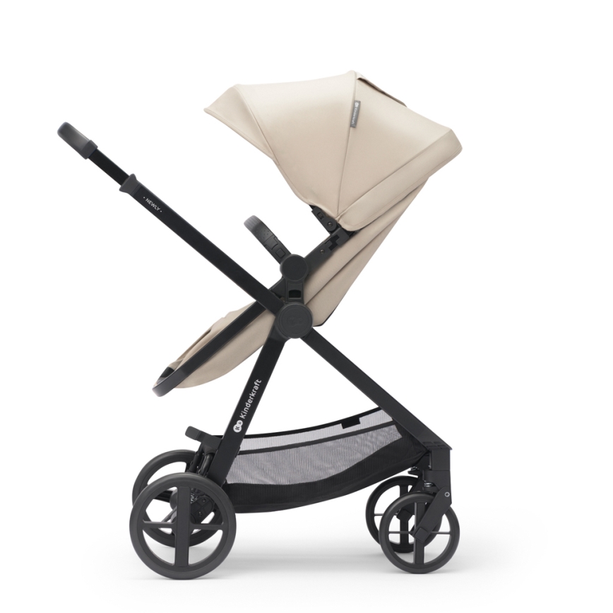 KINDERKRAFT - Wózek wielofunkcyjny 3w1 NEWLY Sand beige + fotelik samochodowy MINK PRO
