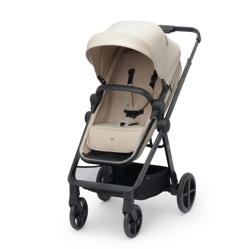KINDERKRAFT - Wózek wielofunkcyjny 4w1 NEWLY Classic beige + fotelik samochodowy MINK PRO z podstawą ISOFIX