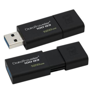 Kingston - Pendrive DATATRAVELER 100 G3 USB 3.0 128GB czarny