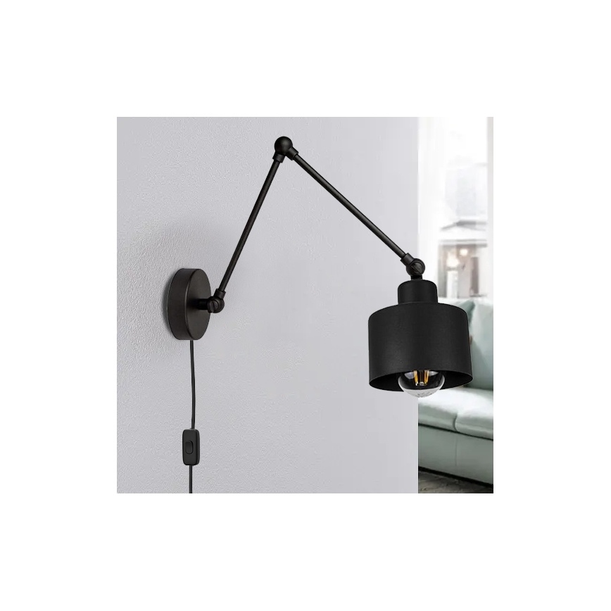 Kinkiet 1xE27/20W/230V czarny