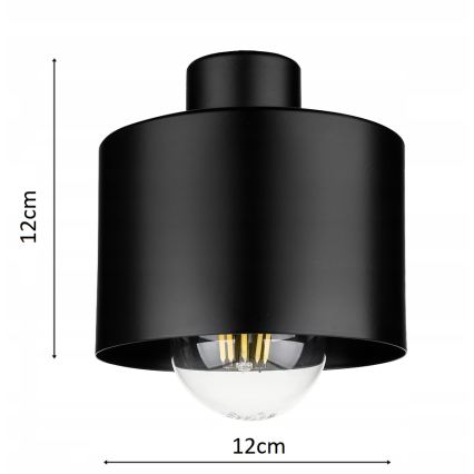 Kinkiet 1xE27/20W/230V czarny