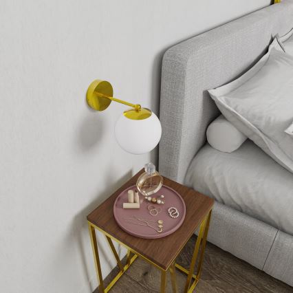 Kinkiet 1xE27/40W/230V złoty/biały