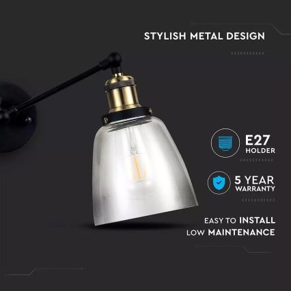 Kinkiet 1xE27/60W/230V