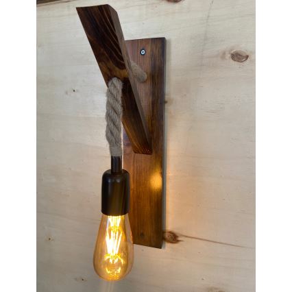 Kinkiet AHSAP 1xE27/40W/230V sosna orzech