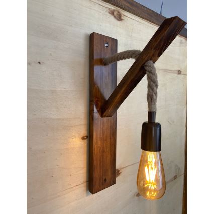 Kinkiet AHSAP 1xE27/40W/230V sosna orzech