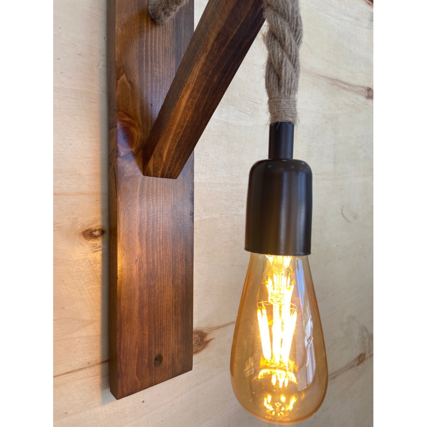 Kinkiet AHSAP 1xE27/40W/230V sosna orzech