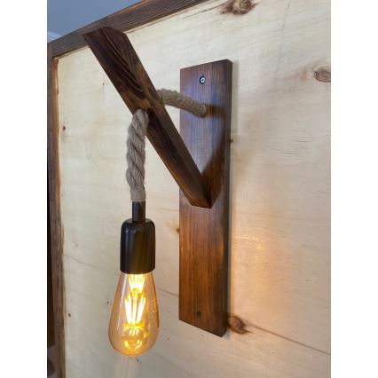 Kinkiet AHSAP 1xE27/40W/230V sosna orzech
