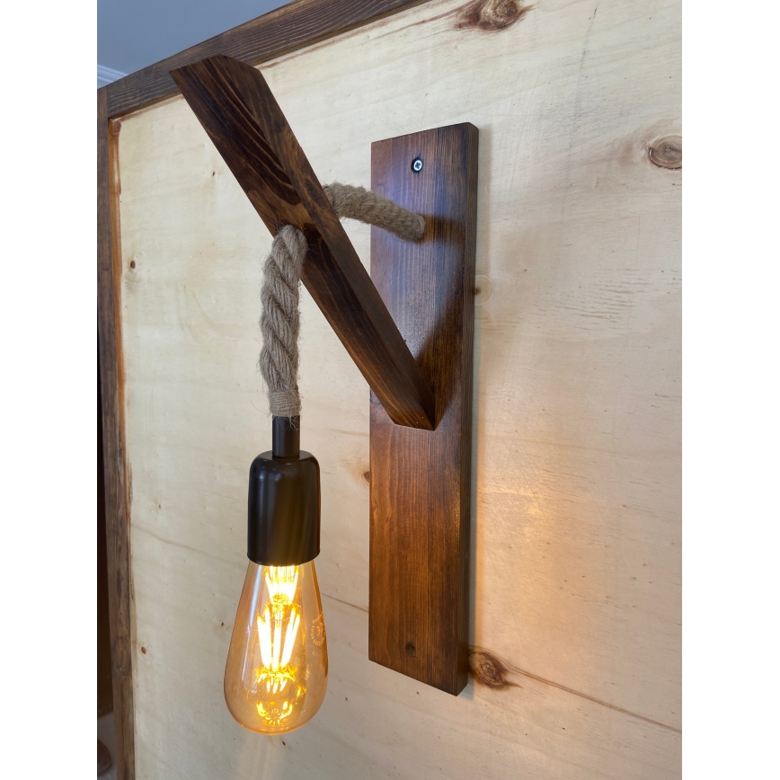 Kinkiet AHSAP 1xE27/40W/230V sosna orzech