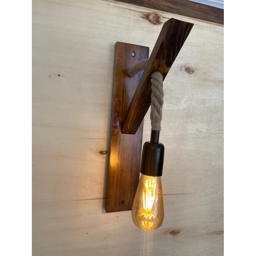 Kinkiet AHSAP 1xE27/40W/230V sosna orzech
