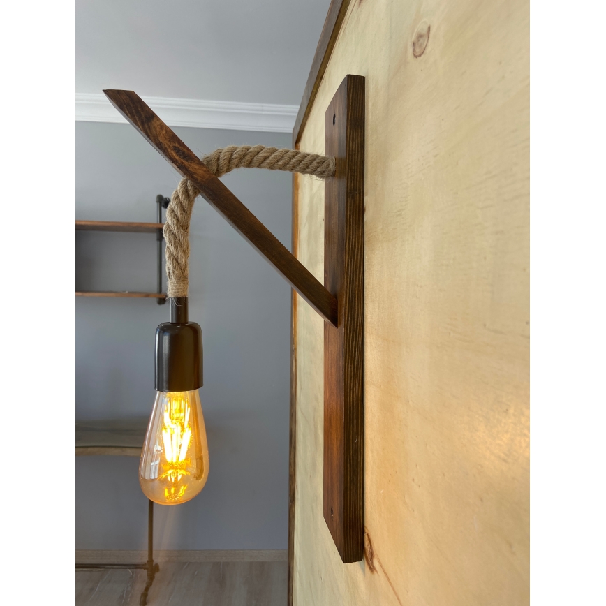 Kinkiet AHSAP 1xE27/40W/230V sosna orzech