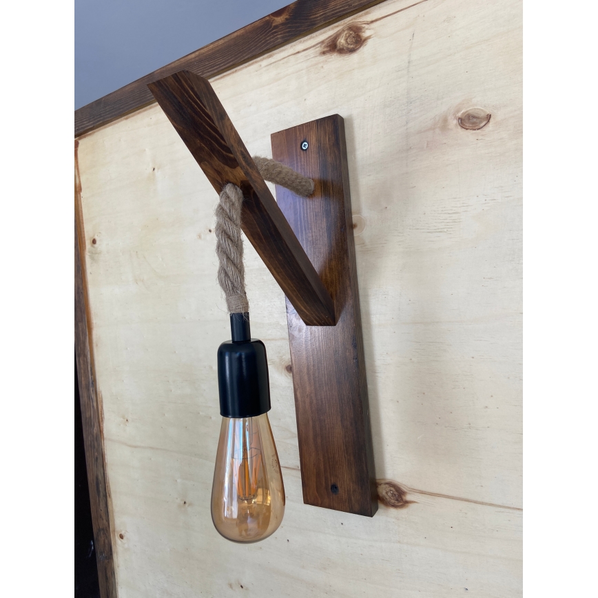 Kinkiet AHSAP 1xE27/40W/230V sosna orzech