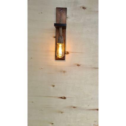 Kinkiet AHSAP 1xE27/40W/230V, sosna/orzech