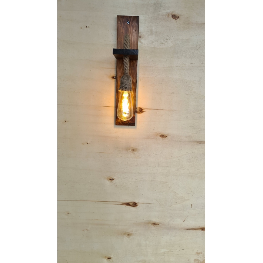 Kinkiet AHSAP 1xE27/40W/230V, sosna/orzech