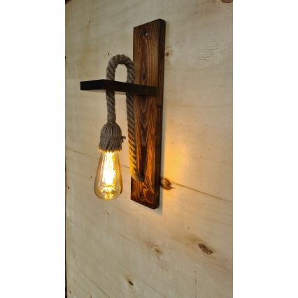 Kinkiet AHSAP 1xE27/40W/230V, sosna/orzech