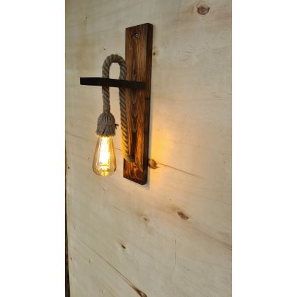 Kinkiet AHSAP 1xE27/40W/230V, sosna/orzech