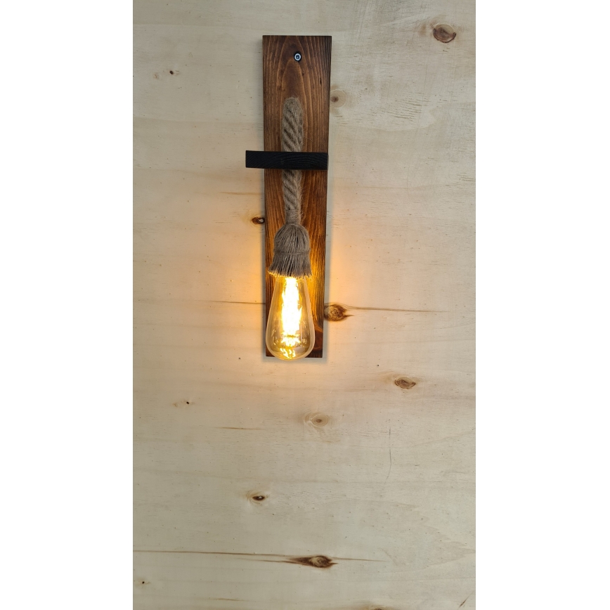 Kinkiet AHSAP 1xE27/40W/230V, sosna/orzech