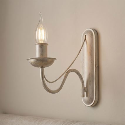 Kinkiet ANTON 1xE14/60W/230V biała patyna