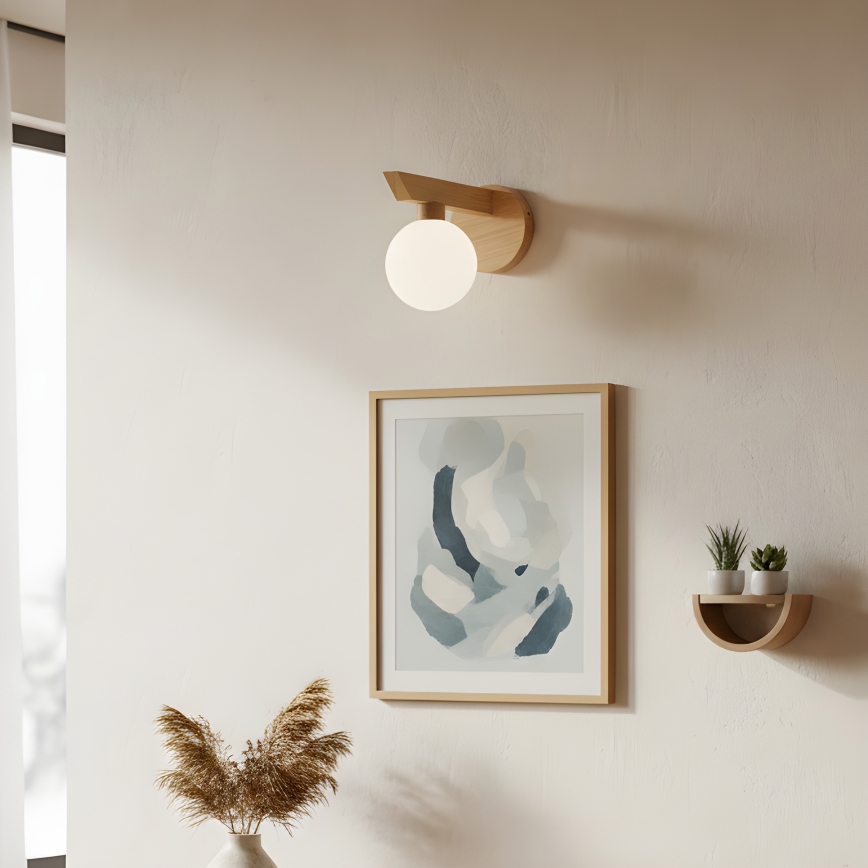 Kinkiet ANTONIO 1xG9/5W/230V dąb/biały