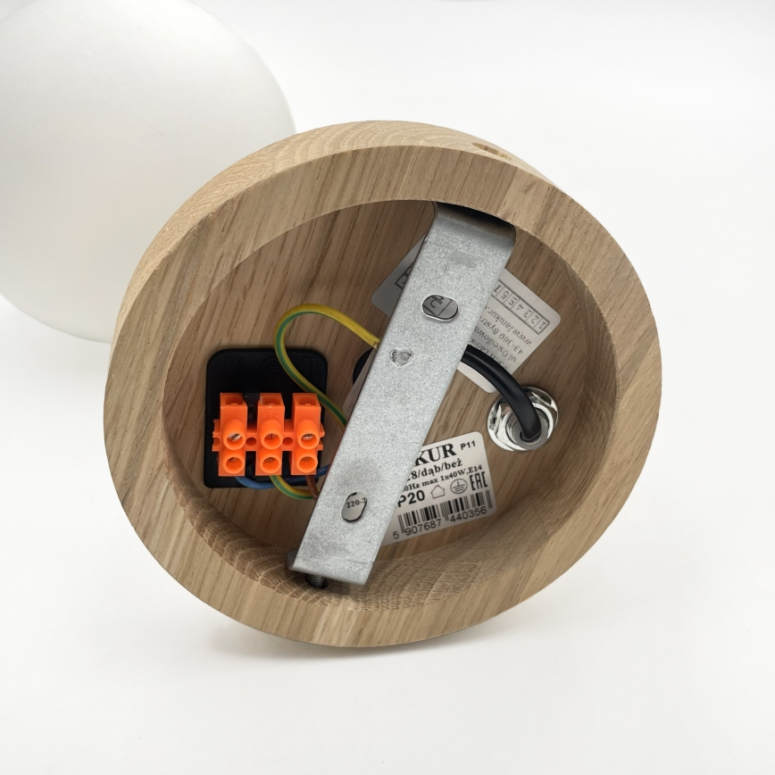 Kinkiet ANTONIO 1xG9/5W/230V dąb/biały