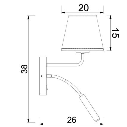 Kinkiet ARDEN 1xE27/15W/230V + 1xG9/8W beżowy/brązowy